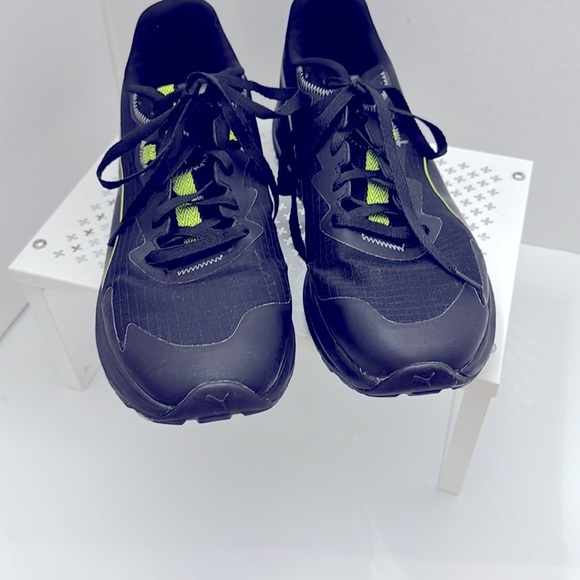 PUMA TWITCH RUNNER TRAIL LOW BLACK LIME SQUEEZE Athletic Sneakers Size 11 - Picture 4 of 7